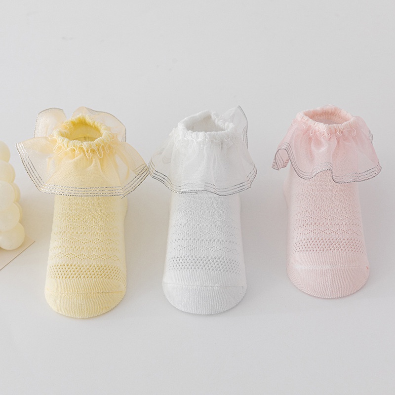 Mới Tất Lưới Phối Ren Kiểu Công Chúa Thời Trang Mùa Hè Cho Bé Gái