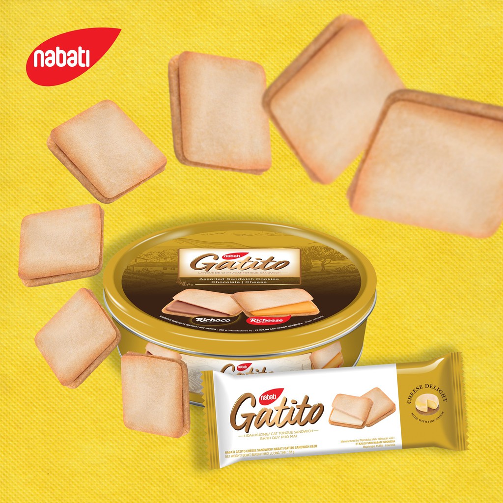 Hộp Thiếc Nabati Gatito Phô mai, Socola 260gr | BigBuy360 - bigbuy360.vn