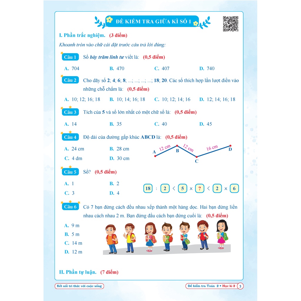 Sách - Đề Kiểm Tra Toán 2 - Học Kì 2 - Kết Nối Tri Thức Với Cuộc Sống (1 cuốn)