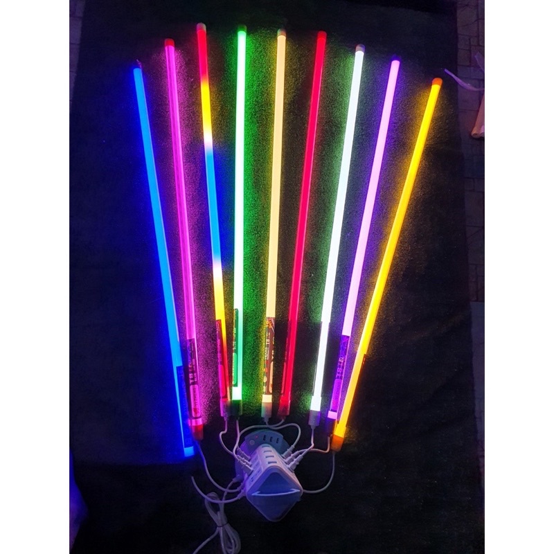 Bóng đèn tuýp led 1m2 nhiều màu trang trí ngoài trời, bóng đèn led t8 trang trí nhiều màu kín nước