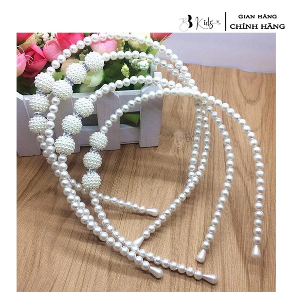 Băng Đô Cài Tóc Ngọc Trai BB Kids Kiểu Dáng Xinh Xắn