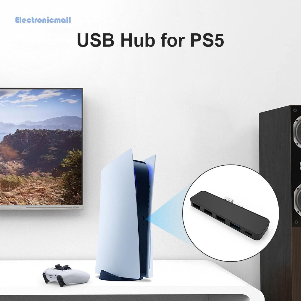 Bộ Chia Cổng Usb A + Usb C Sang 4 Loại A + 1 Type C Cho Playstation 5 Ps5