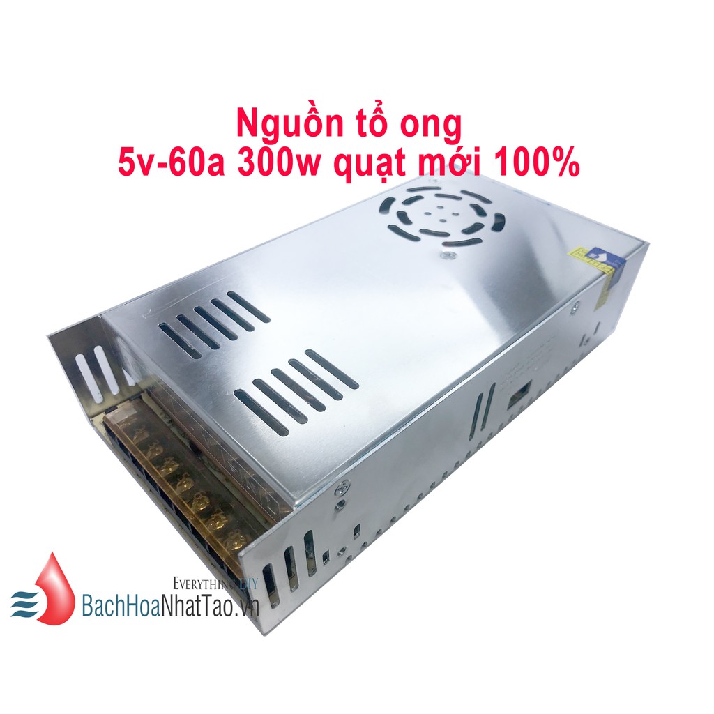 Nguồn tổ ong 5V 60A 300W(quạt) mới 100%