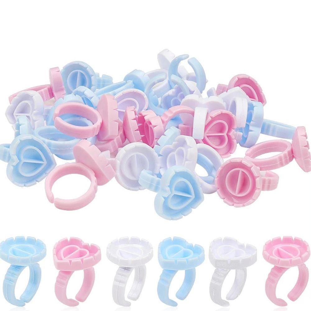 Set 100 Vòng Giá Đỡ Nhẫn Gắn Lông Mi Giả Tiện Dụng
