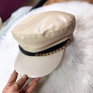 Nón baker boy da PU thời trang Hàn Quốc