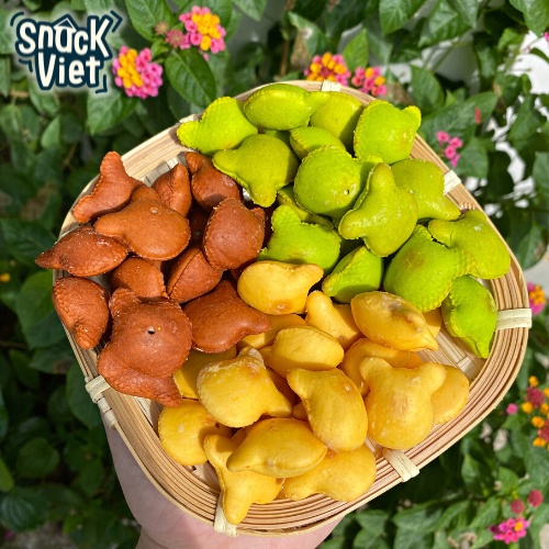 Bánh Gấu Nhân Kem Mix 3 Vị SIÊU NGON SnackViet - Hũ 450g đồ ăn vặt Sài Gòn cực ngon, cực rẻ 😱