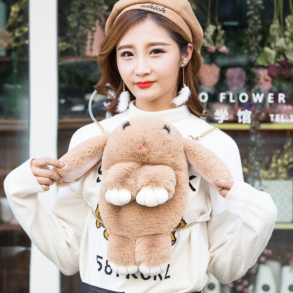 Túi Đeo Chéo Hình Thỏ Bunny Nhồi Bông Đáng Yêu