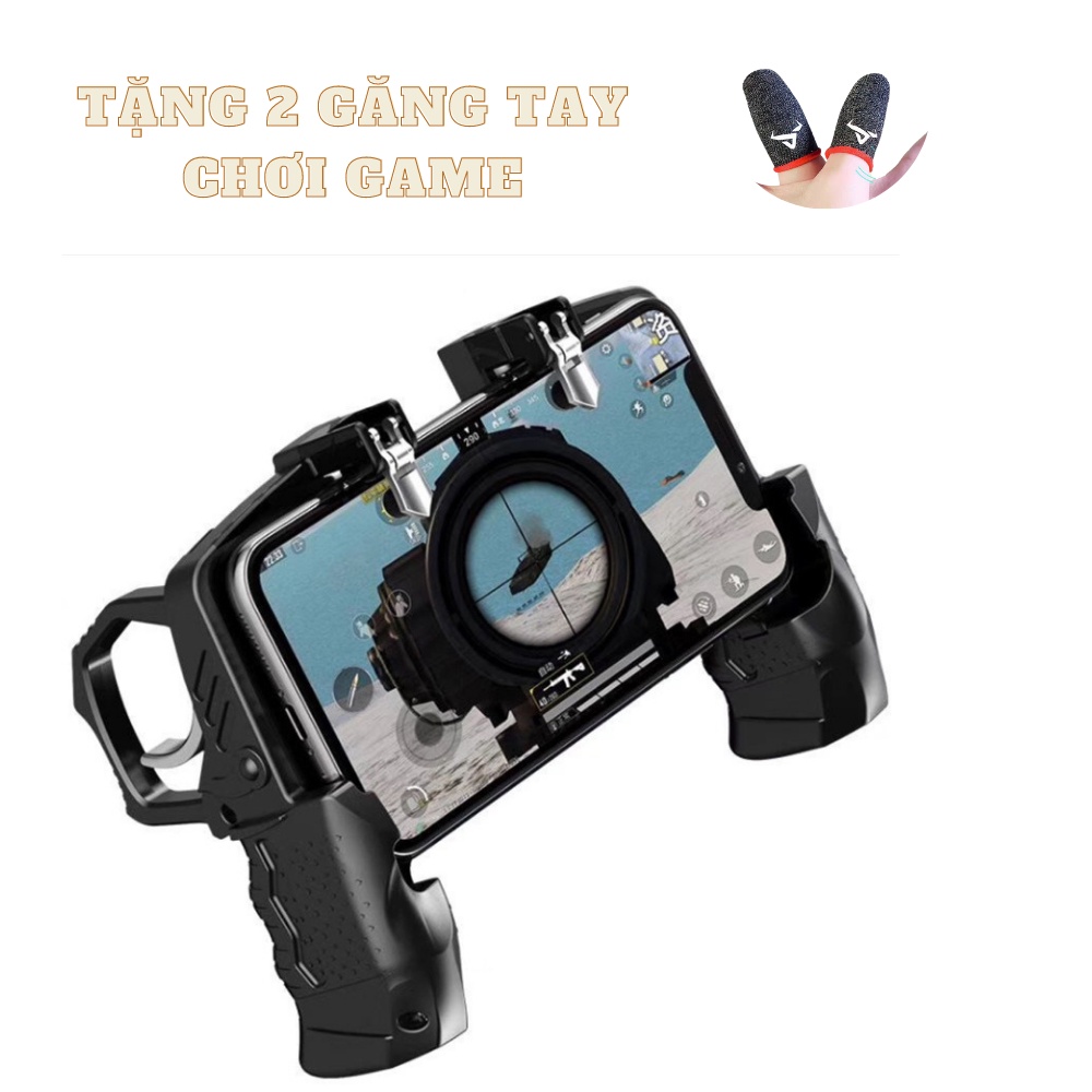 Tay cầm chơi game GADO tay cầm điện thoại K21 hỗ trợ chơi game 4 ngón cho IOS và Android