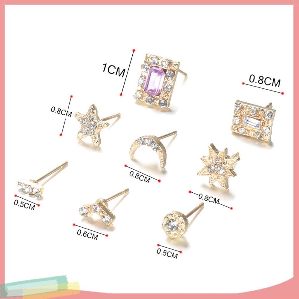 Bộ 7 Đôi Khuyên Tai Nữ Trang Tạo Hình Độc Đáo