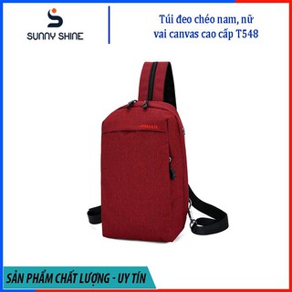 Túi đeo chéo nam, nữ vải Canvas cao cấp chống nước, đeo kết hợp kiểu balo tiện lợi, ngăn rộng thoải mái T548