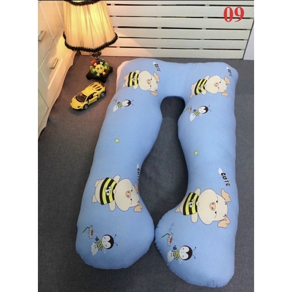 Gối ôm bà bầu cotton 1m4x75 Chính Hãng