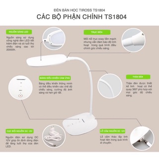 Đèn bàn chống cận Tiross TS1804-TS2248