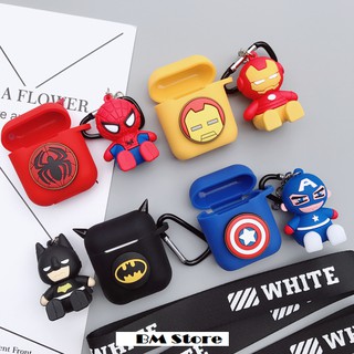Vỏ Bọc Airpods / Case Airpods Combo Sản Phầm Gồm 1 Case, 1 Nhân Vật Mini,1 Móc đeo, 2 Dây Đeo