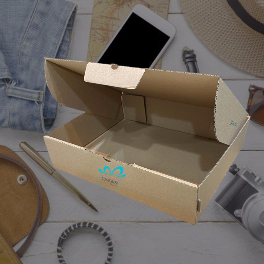 Hộp carton 25x20x6 nắp gài -  25 hộp giá xưởng