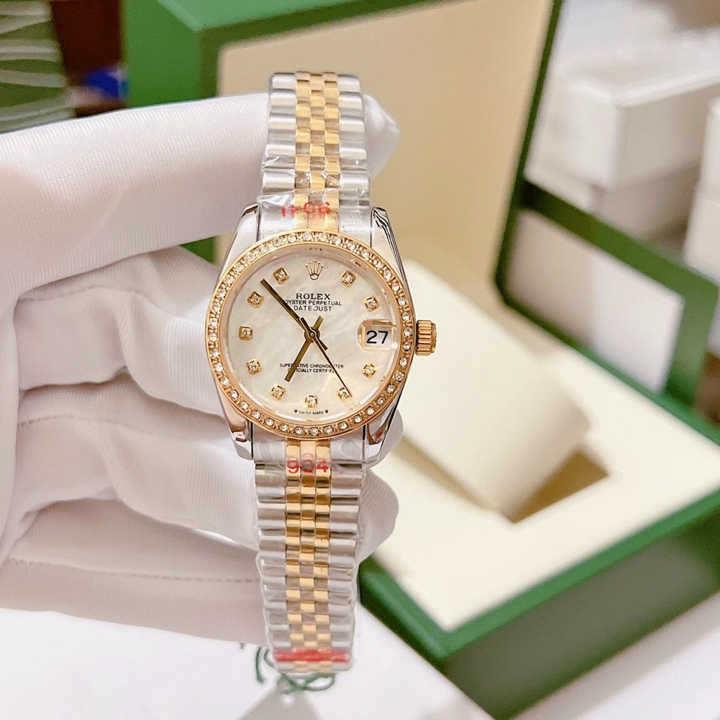 Đồng hồ Rolex nữ MÁY NHẬT size 32mm HỢP KIM 904 Không Gỉ Không bay màu