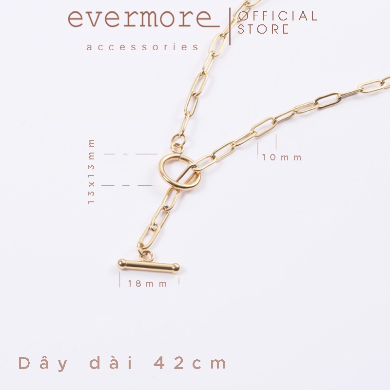 Dây chuyền chocker dạng xích khóa chữ T EVERMORE - D055