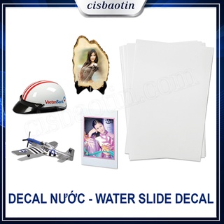 Decal Trượt Nước công nghiệp xấp 20 tờ- dùng cho máy in phun Epson gắn mực Ultra Pigment- Khổ 20x30