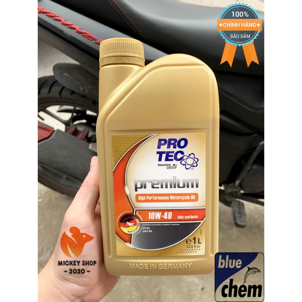 [ CAO CẤP ] NHỚT TỔNG HỢP TOÀN PHẦN BLUECHEM PROTEC 10W40 CHO XE SỐ - 1L