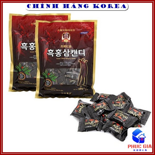 Kẹo Hắc Sâm Hàn Quốc, Gói 300gr - Kẹo Sâm Hàn Quốc Chính Hãng