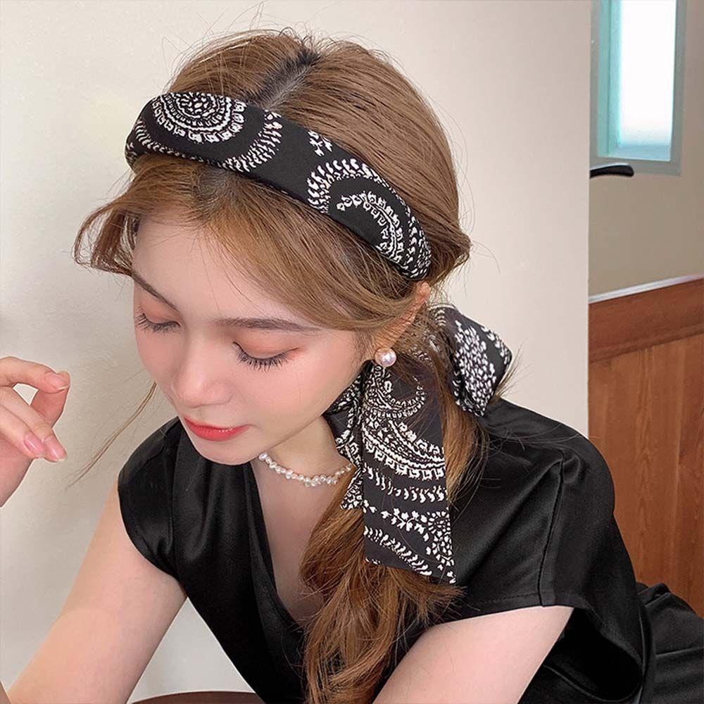 Băng Đô Cài Tóc Vải Lụa Họa Tiết Chấm Bi Dễ Thương Thời Trang Mùa Hè Cho Bạn Gái WMES15H