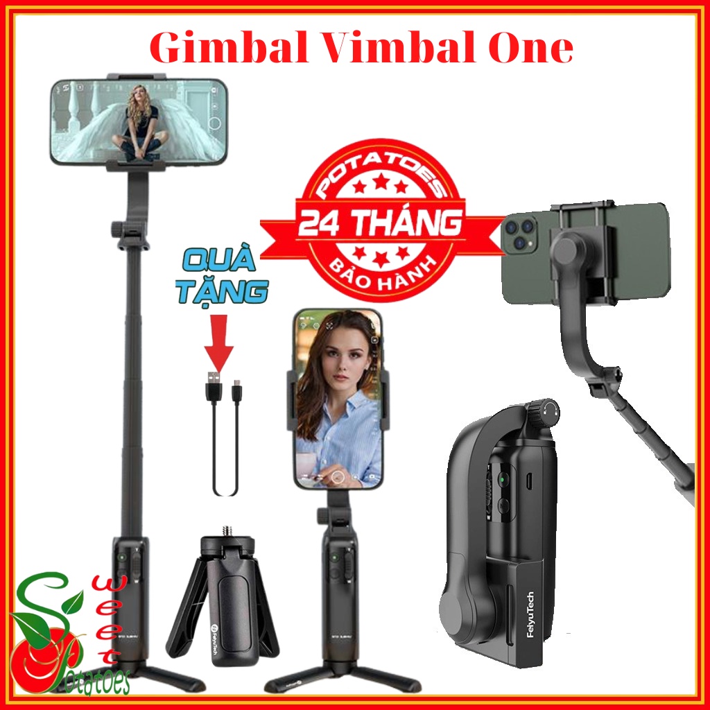 Hỏa Tốc Gimbal chống rung cho điện thoại VIMBLE ONE hỗ trợ đa dòng điện thoại, chống rung quay phim gấp gọn tiện lợi