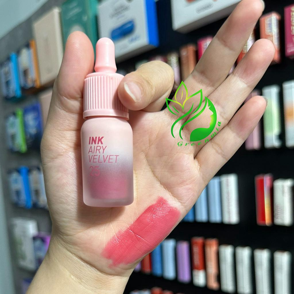 Son Ink Airy 25 Zazzy Peach Hồng Đào Cánh Sen Kem Lì Peripera Ink Airy Velvet Lip Tint 4g