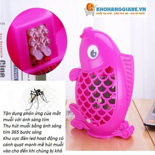 Đèn bắt muỗi hình cá nhiều màu