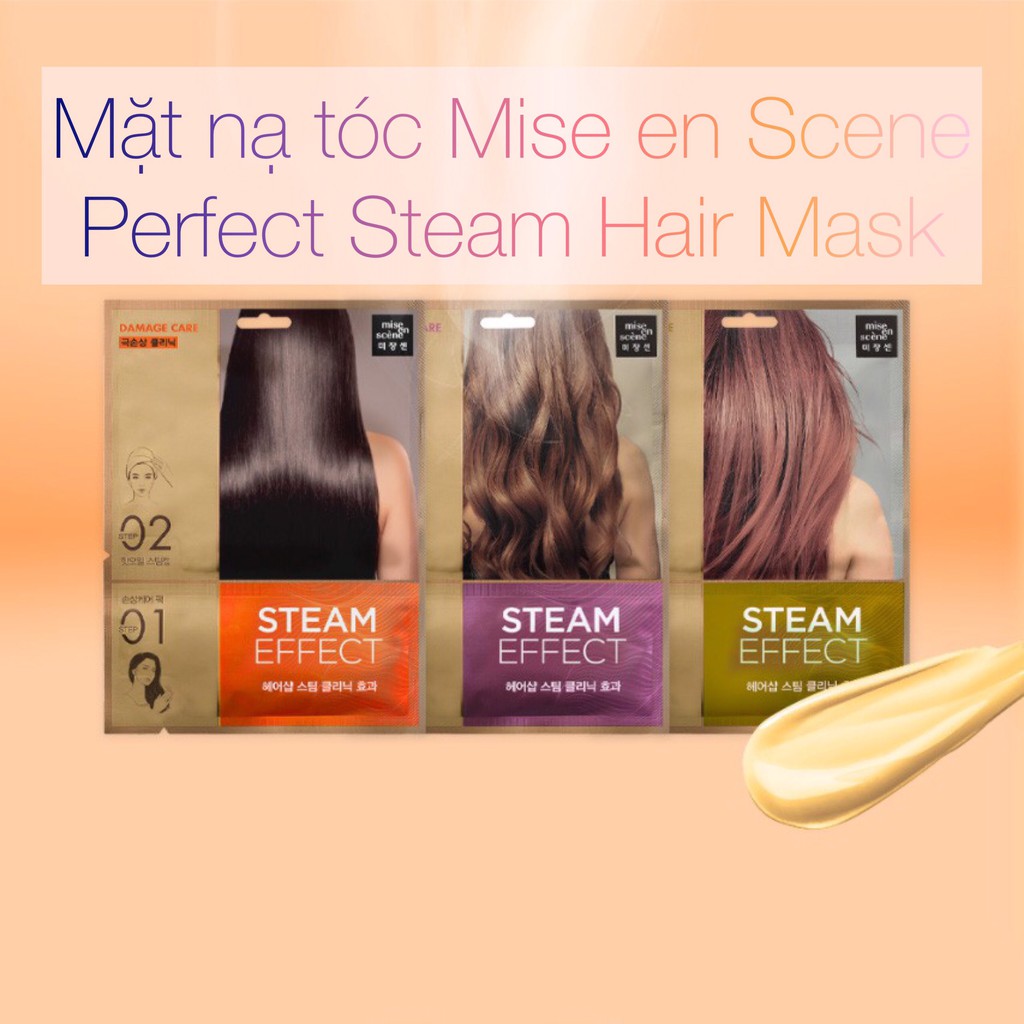 Mặt Nạ Tóc Mise en Scene Perfect Steam Hair Mask Pack 15ml