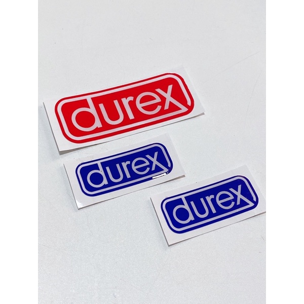 Bộ tem nổi dán chữ Durex màu ngẫu nhiên trang trí xe máy, tem cao cấp không bay màu chống nước