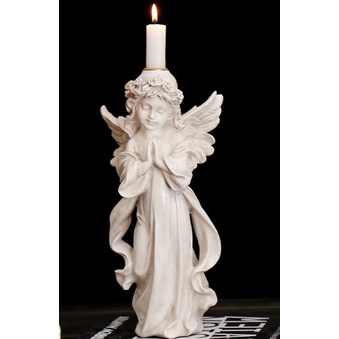 Chân nến trang trí cổ điển nội thất Bắc Âu hình nàng tiên decor phong cách tượng phục hưng Gothic