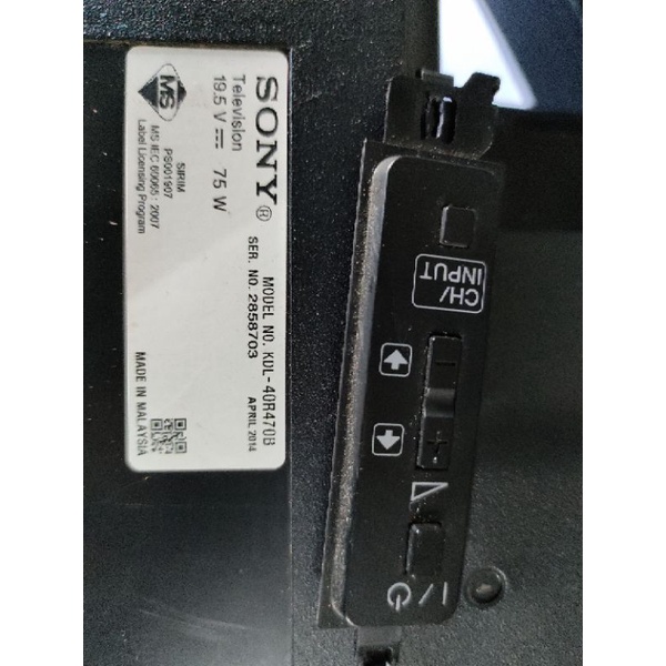phím khiển  tháo máy tivi Sony KDL 40R470B