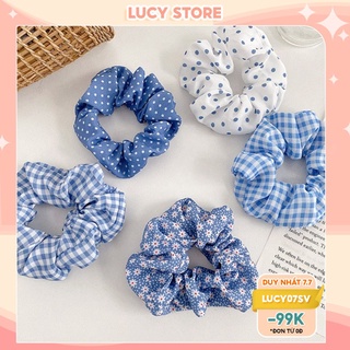 Nơ tay scunchies dây buộc tóc, băng đô cài tóc xinh xắn, dễ thương giá rẻ