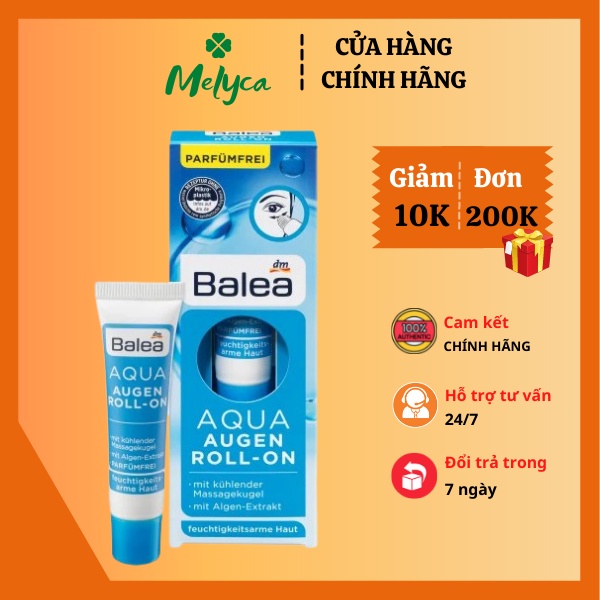 Lăn dưỡng mắt Balea Aqua giảm thâm bọng mắt 15ml Đức - Shop Melyca