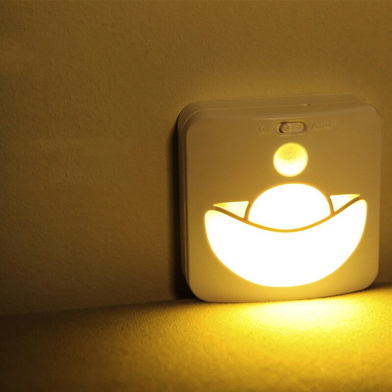 LED Night lamp PIR Infrared Human Induction Sensor Night Light 3 modes Cabinet  LED Lights【lyfs】