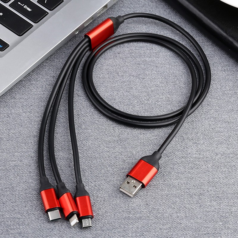 Cáp sạc 3 đầu Lighting - Micro USB - Type C