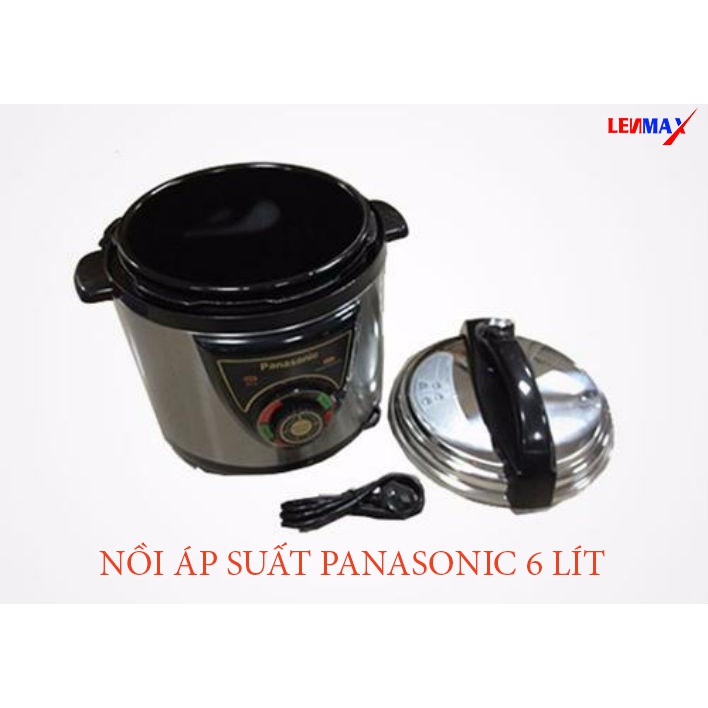 Nồi Áp Suất Điện Panasonic 6 Lít, điều chỉnh nhiệt tự động, tiết kiệm điện, chống dính, giữ nhiệt tốt LENMAX