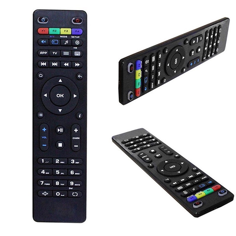 Fcvn Replacement TV Remote Control for Mag250 254 256 260 261 270 IPTV TV Box Black Super