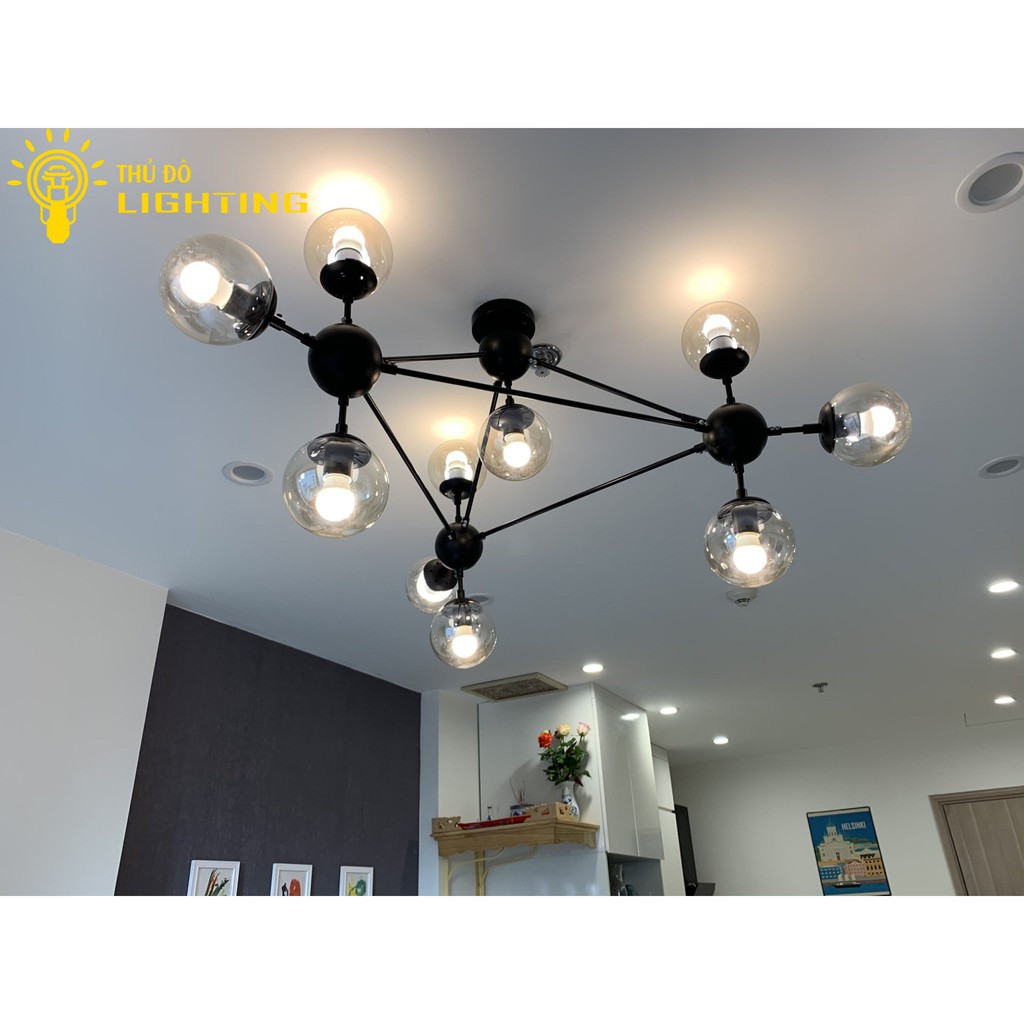 Đèn Chùm Trang Trí Phòng Khách Phòng Ngủ THỦ ĐÔ LIGHTING Phân Tử 15 Bóng Mang Phong Cách Hiện Đại Bảo Hành 12 Tháng