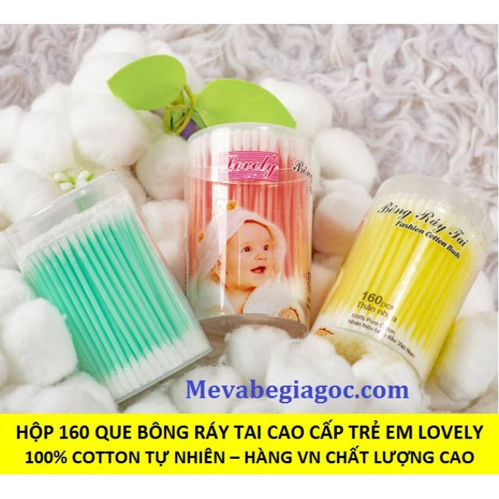 (Made in Thailand) Hộp 160 - 200 cây tăm bông vệ sinh cho bé và gia đình Upass UP4102A / Lovely