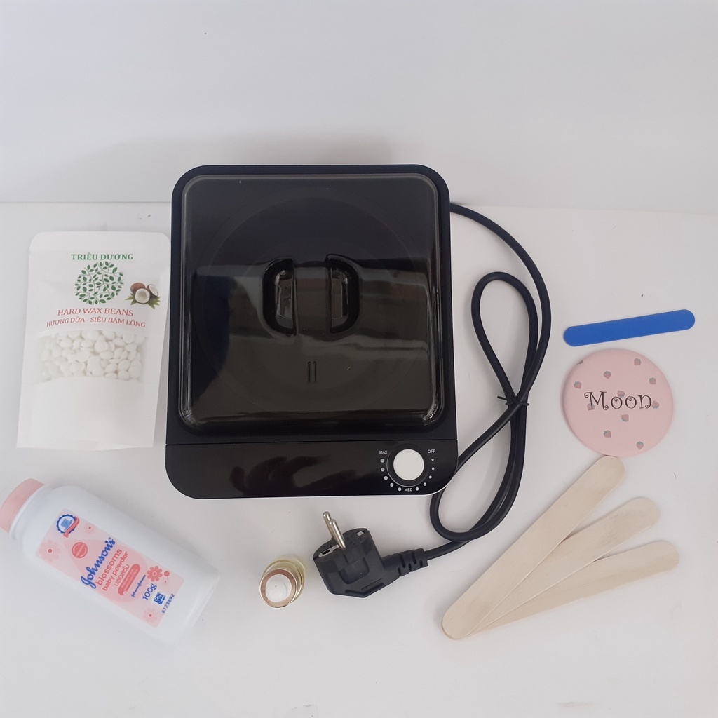 Siêu combo: Nồi wax lông chống dính cao cấp + sáp wax cao cấp + mỡ trăn + phấn rôm (Kèm quà tặng xem mô tả sản phẩm)