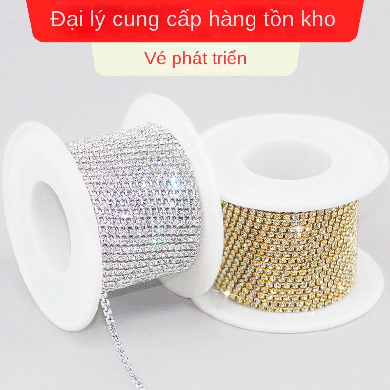 Chuỗi 30cm kim cương phụ kiện trang trí quần áo, kim loại làm móng tay, phụ kiện trang trí Nail