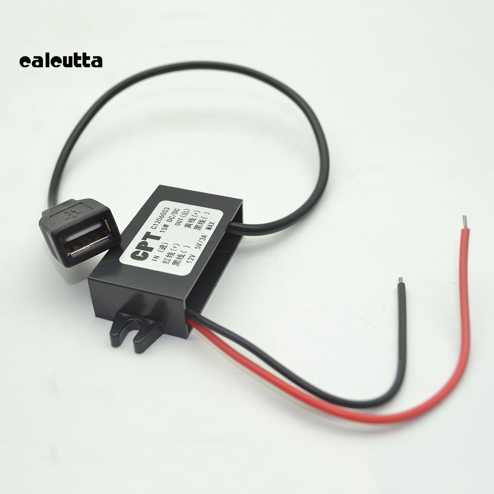 Cáp sạc chuyển đổi USB đơn / kép 12V sang 5V 3A Max cho xe ô tô