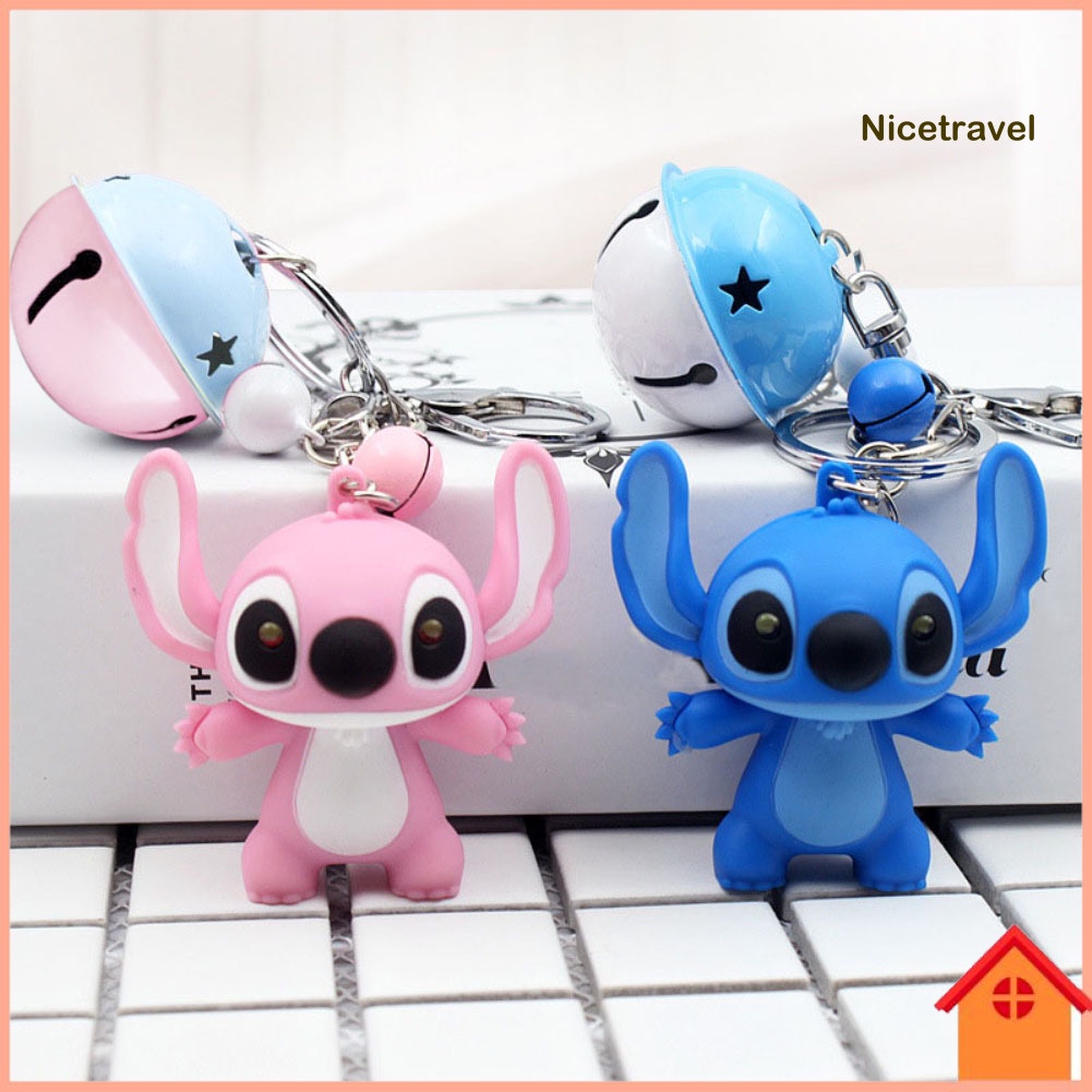 1 Móc Khóa Hình Stitch Có Đèn Led Dễ Thương