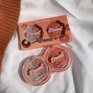 🍩 phấn mắt và bắt sáng donut kiss beauty 4 ô nội địa trung 🍩