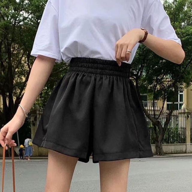 Quần short phồng chun tacta cạp chun