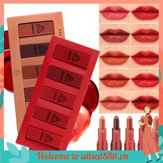 Bộ 5 cây son môi chống nước Kakaxi dễ sử dụng tác dụng lâu dài