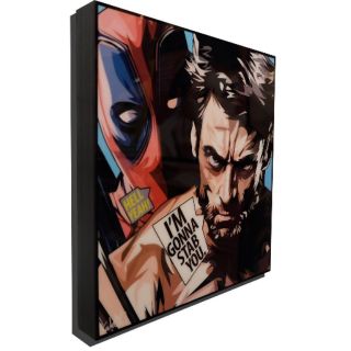 Tranh treo tường phim marvel deadpool wolverine, kèm khung gỗ, tranh canvas decor phòng ngủ, phòng làm việc