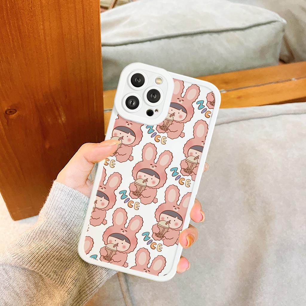 Ốp lưng iphone Pink Punny cạnh vuông 6/6plus/6s/6splus/7/7plus/8/8plus/x/xs/11/12/13/14/pro/max/promax/plus/shin/case