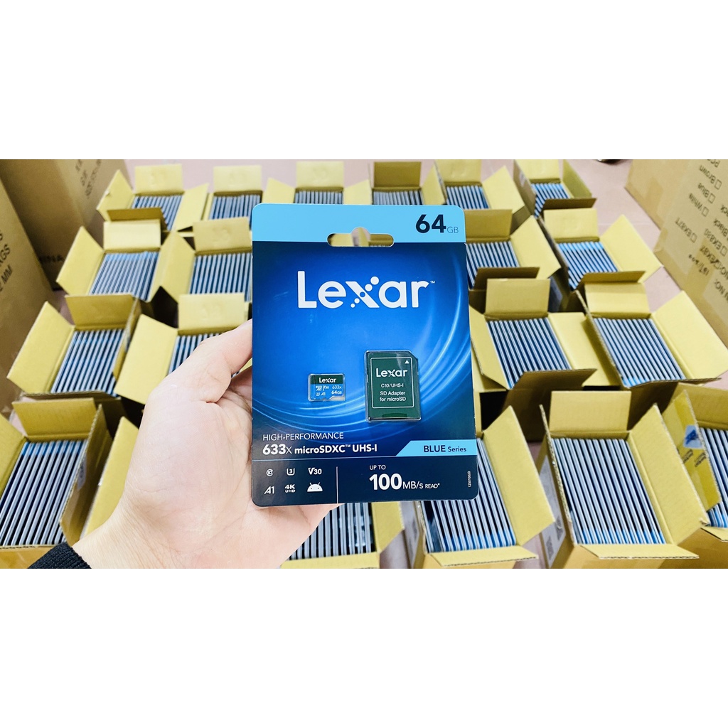 Thẻ nhớ Lexar  32GB 64GB 128GB MicroSD class 10 UHS-I - 100MB/s tốc độ ( Đa năng dùng cho Camera, Máy Quay, Máy ảnh )