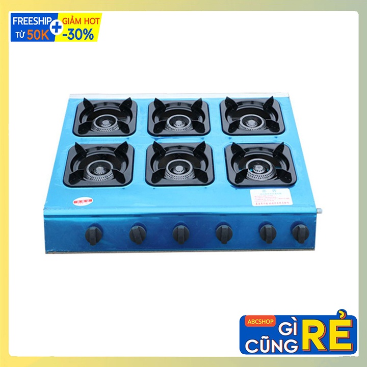 Bếp gas 6 lò - Bếp ga nấu mỳ cay cơm niêu 6 họng